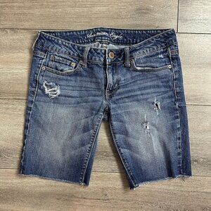 American Eagle Womens Next Level Stretch Super Hi-Rise Jegging Cut Off Shorts 6